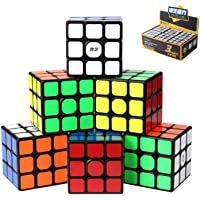 Roxenda QIYI Qihang W Speed Cube- [Paquete de 6] 3x3x3 Juego de Cubo Mágico de Tamaño Completo de 56 mm- Easy Couring y…